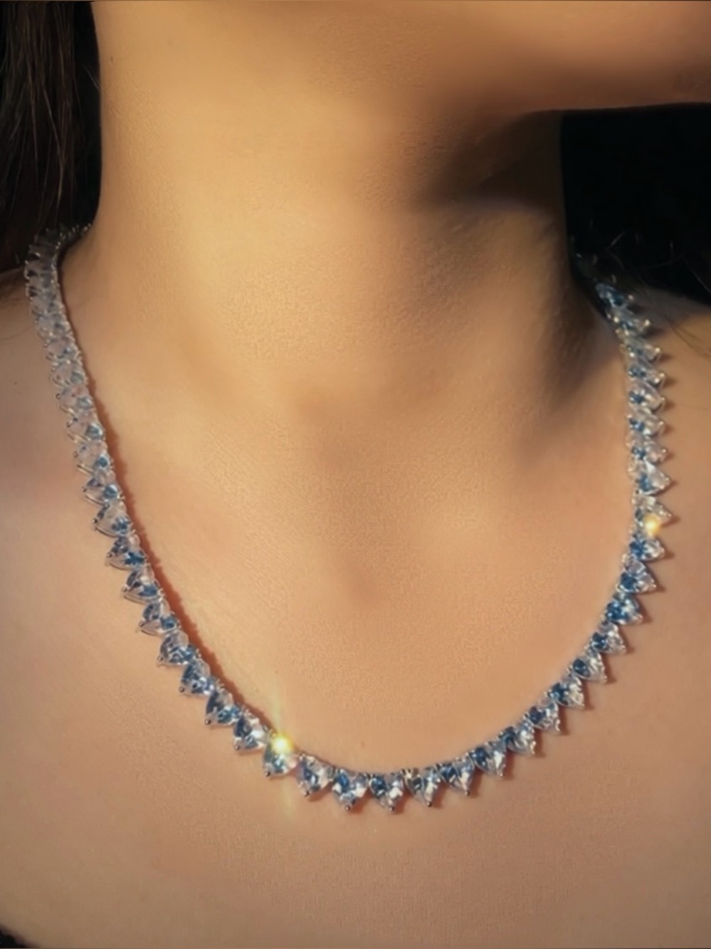 18K HEART ICED TENNIS NECKLACE 💎